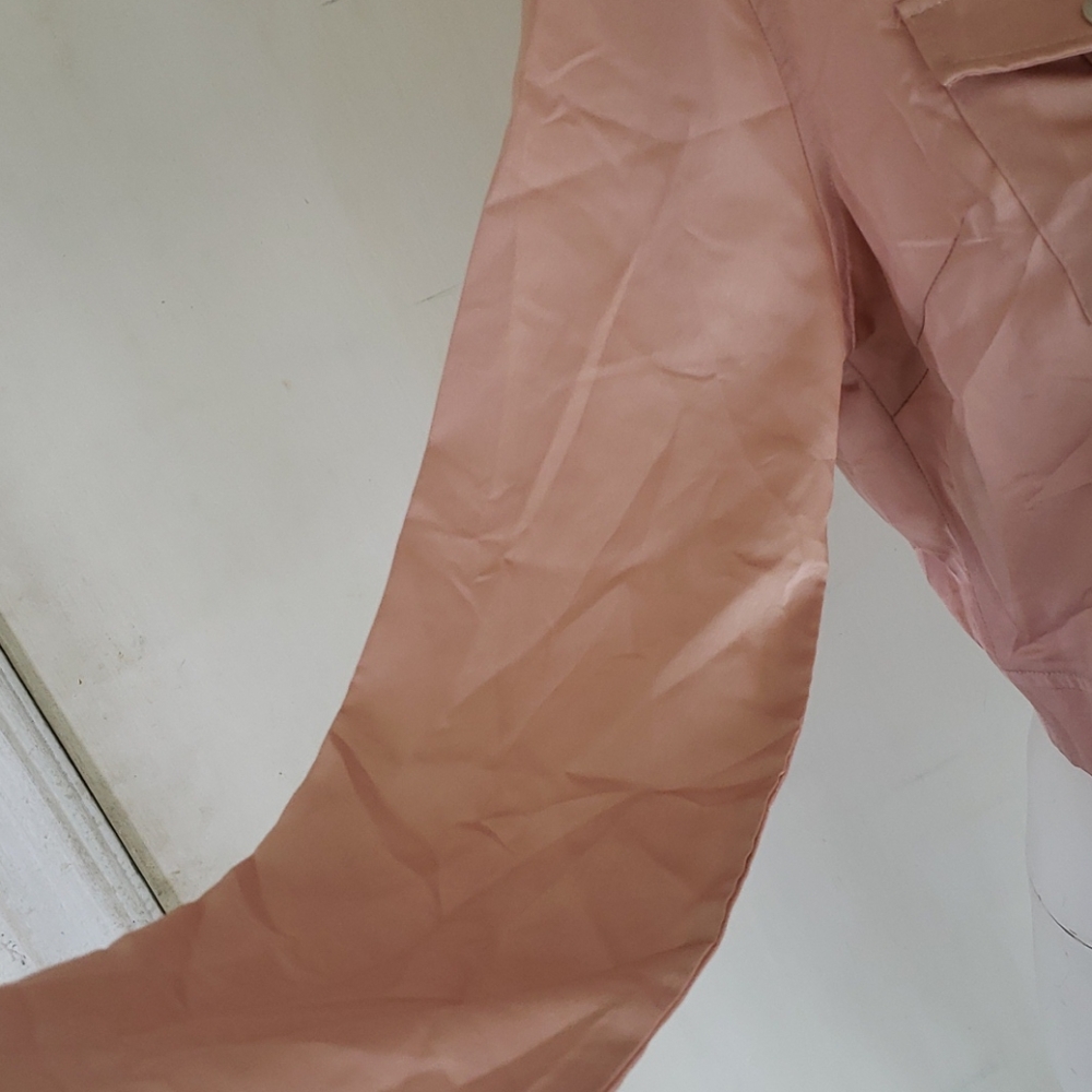 MaterialGirl Cropped Jacket pink Satin Jacket - Picture 5 of 7
